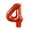 4, variant on Giant Red Number Balloon 40 Inch,Foil Mylar Helium Balloon Birthday Party Supplies,Birthday Decoration, Party, Anniversary Item Decoration
