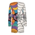 thumbnail image 5 of WFJCJPAF 2024 New Halloween Clearance! Halloween Sweaters 5X,Fashion Women's Casual Long Sleeve Print Pocket Ladies Tops Blouse Cardigan - Orange M, 5 of 5