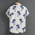 thumbnail image 5 of Stamzod Summer Tops Hawaiian Beach Casual Short Sleeve Button Down Shirts Casual Oversized Tropical Printed Vacation Shirts White A S, 5 of 7