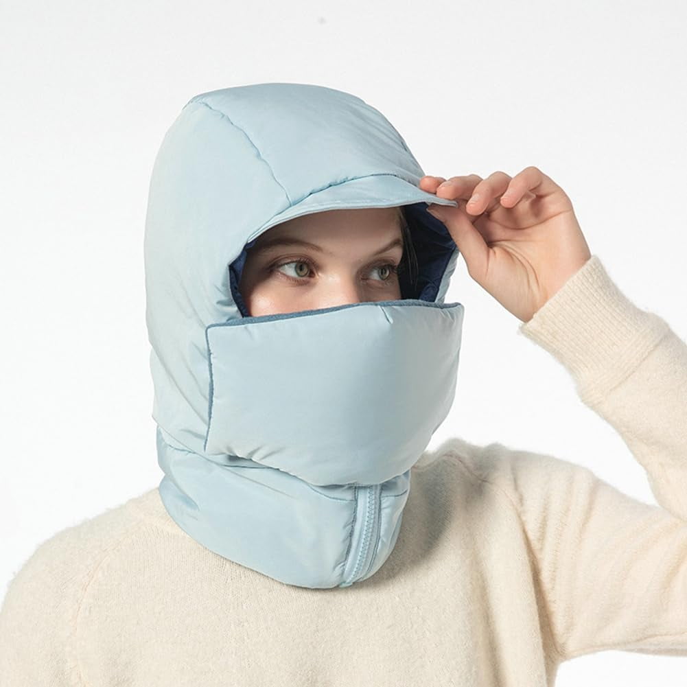 CoCoMangos Winter Balaclava Face Mask Cap for Women Windproof Hood Ski Down Hat Neck and Face Warmer Scarf Beanie Hats