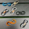 thumbnail image 3 of Stainless Steel Locking Figure 8 Quick Release Carabiner Clip,Anti-Theft S-Type Keychain Hook with Backpack Travel Bag Purse Outdoor Hanging Blue, 3 of 3