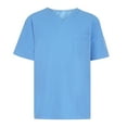 thumbnail image 3 of Mens T Shirts V Neck Short Sleeve Workers Care Pocket Solid Color with Sleeve T-Shirts, 3 of 7