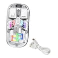 thumbnail image 2 of Esquirla LED Wireless Mouse Lightweight USB Receiver Ergonomic Mice Transparent Mouse White, 2 of 8