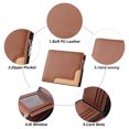 thumbnail image 3 of 1 Uds. Cartera de PU de estilo corto para hombre, billetera de empalme con cremallera cero, bolso para tarjetas múltiples, monedero, 3 of 5