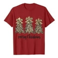 thumbnail image 5 of larppty Merry Christmas Shirts for Women Xmas Tree Shirt Top Short Sleeve Casual Graphic Print T Shirt (Red, XL), 5 of 6