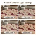 thumbnail image 7 of ODIKA 4'x6' Beige Rust Burgundy Geometric Botanical Washable Area Rug Contemporary Abstract Moon Diamond Square Leaf Motif Scattered Stain Resistant, Low Pile, Easy Care for Dorm Room, Small Living, 7 of 7