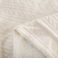 thumbnail image 3 of Exclusivo Mezcla Queen Size Sherpa Fleece Bed Blanket, Ultra Soft and Warm Reversible Velvet Blankets for Bed Couch Sofa 90x90 inches, Ivory, 3 of 8