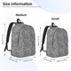 thumbnail image 2 of Disketp Black Leopard Mochila de Lona Estampada, Mochila Escolar de Viaje Ligera para Estudiantes y Portátil-Medium, 2 of 5