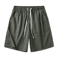 thumbnail image 4 of Casual Classic Shorts for Men Drawstring Elastic Waist Shorts Summer Beach Loose Fit Athletic Shorts with Pockets Moisture Wicking Sweatshorts,Green 4XL, 4 of 4