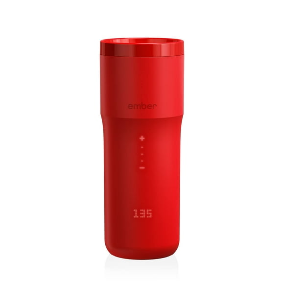 Ember Temperature Control Travel Mug 2, 12 Oz, App-Controlled Heated Coffee Mug with 3-Hour Battery Life and Improved Design, (PRODUCT) RED