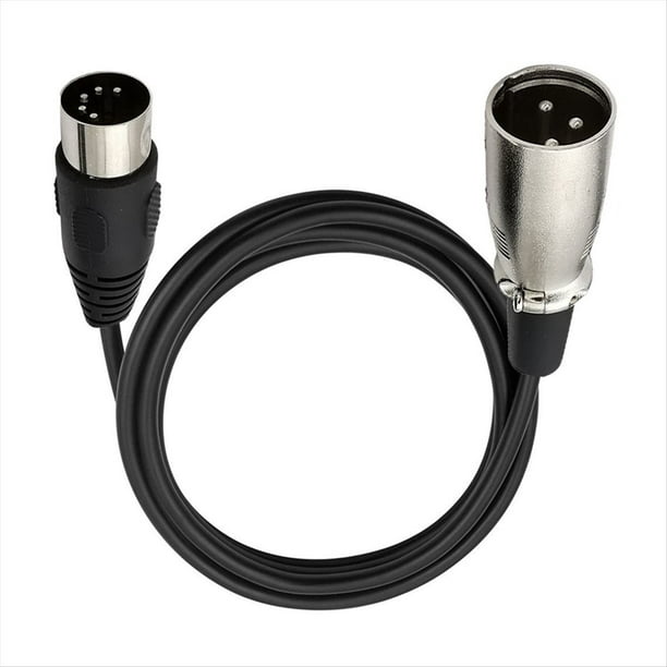 Cable de Audio DIN de 5 A XLR de 3 para Conectar Instrumentos Musicales o Cables con MIDI o XLR DIN 5P Macho A XLR Macho