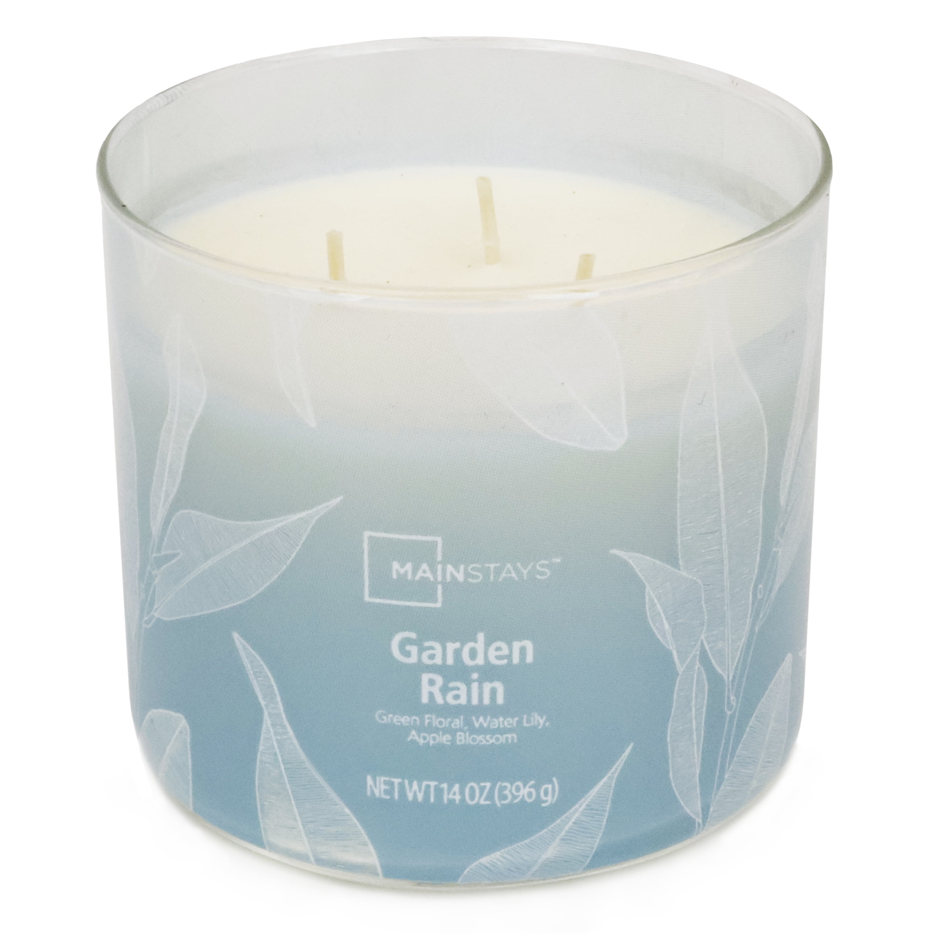 (2 pack) Mainstays 3-Wick Ombre Wrap Garden Rain Candle, 14-Ounce