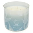 thumbnail image 4 of Mainstays 3-Wick Textured Wrapped Garden Rain Scented Candle, 14 oz, 4 of 6