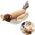 thumbnail image 2 of Pájaro de peluche interactivo recargable por USB Crrynuo - Apariencia simulada - Divertido juguete para gatos - Sonidos de pájaro realistas - Entretenimiento adorable para gatos - Gorrión marrón, 2 of 7