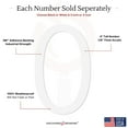 thumbnail image 3 of Discovered Designs - Individual 3D Acrylic Mailbox Number – Self Stick – Long Lasting – Weatherproof – Made in USA (White 4 inch Number 0), 3 of 9