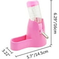 thumbnail image 2 of 3 In 1 Hamster Hanging Water Bottle Pet Auto Dispenser with Base for Dwarf Hamster Mouse Rat Hedgehog (80ML), 2 of 5