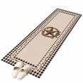 thumbnail image 2 of 2'x6' Rug Runners for Hallways Kitchen, Western Texas Star Vintage Non Slip Entryway Beside Floor Carpet Runner, Rustic Wreath Black Beige Plaid Laundry Room Bedroom Throw Rugs Mat for Family Pet, 2 of 8
