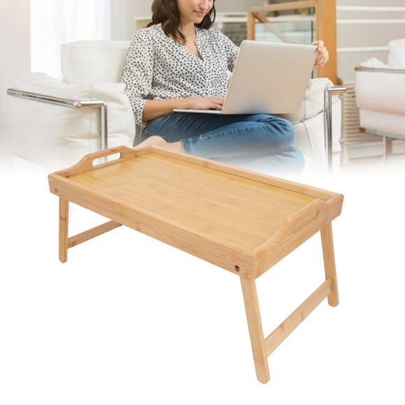 Breakfast Tray, Serving Laptop with Folding Legs Built in Handle Multifunctional for Working