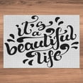 thumbnail image 5 of Ambesonne Inspirational Jigsaw Puzzle Durable Cardboard, Positive Life, 1000 pcs, Black and White, 5 of 5