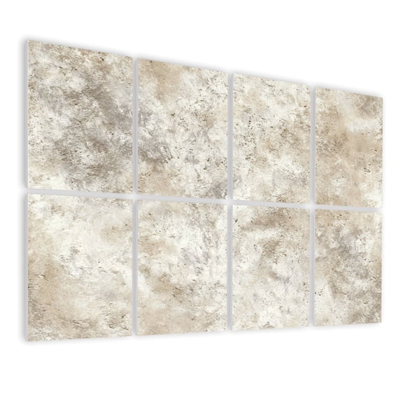 8 Pack Art Acoustic Panels Sound Absorbing Abstract Beige Gray Texture Decorative Soundproof Wall Panels Self Adhesive for Nursery Game Room Bedroom 48"x32"