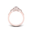 thumbnail image 3 of 1/3Ct TDW Diamond 10k Rose Gold Halo Vintage Style Engagement Ring (I-J, I2), 3 of 4