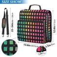 thumbnail image 2 of FORMRS Zipper Binder with Shoulder Strap 2-inch Ring 500 Sheet Capacity File Bag, Pink Block Pattern, 2 of 5