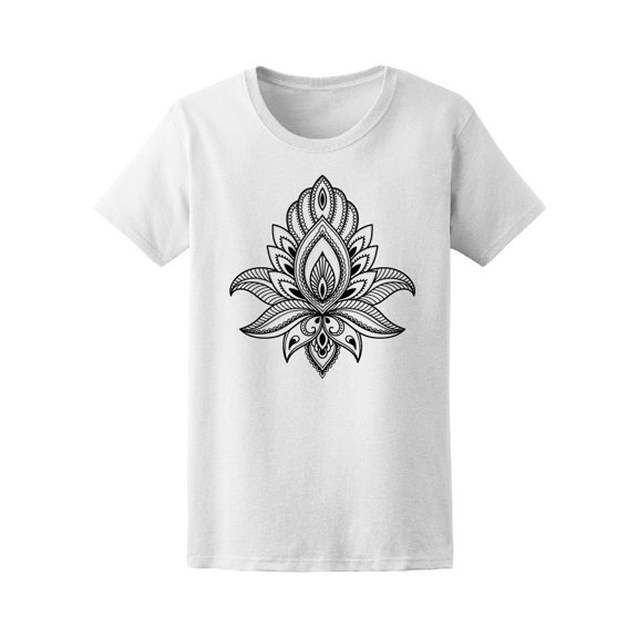 Beautiful Paisley Lotus Flower Tee Women's -Image by Shutterstock