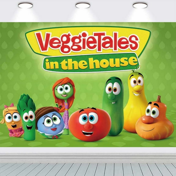 Veggietales Backdrop Banner Party Supplies Poster Movie Theme Background for Photography Birthday Decorations