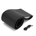 thumbnail image 4 of Geartronics Leather, Black, 15" in, Anti Slip, PU Leather "Steering Wheel Cover", 4 of 10