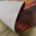 thumbnail image 5 of Ambesonne Exotic Place Mats Set of 4, Sunrise on Sea and Palms, Standard Size, Orange Yellow, 5 of 6