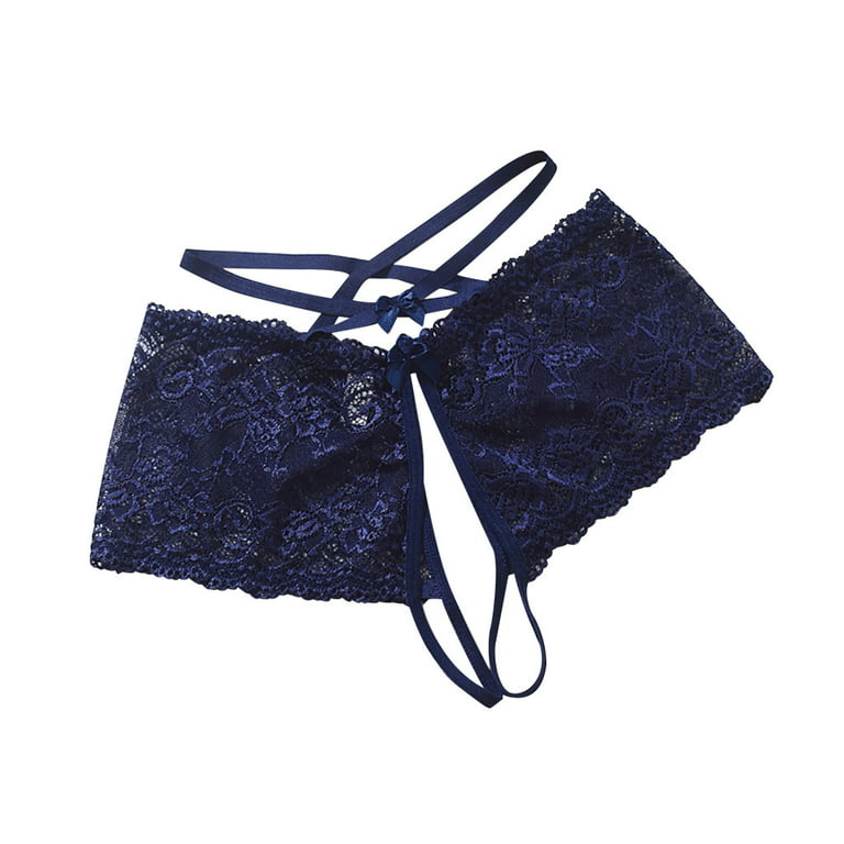 5pcs/pack Women's Lace Belt Sexy Low Rise Crotchless Underwear