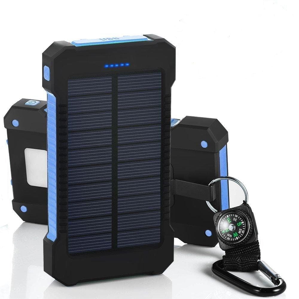 Solar Charger, Tagital 300,000mAh Solar Power Bank External Battery Pack with Dual USB Port LED
