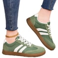 thumbnail image 3 of Sewkxo Women's Fashion Sneakers Comfortable Walking Shoes Casual Lace-Up Non Slip Sneakers,Green 40, 3 of 4