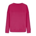 thumbnail image 4 of Rciityk Crewneck Sweatshirts Women Casual Solid Long Sleeve Pullover Sweaters Winter Fashion Fleece Comfy Sweatshirt, 4 of 6