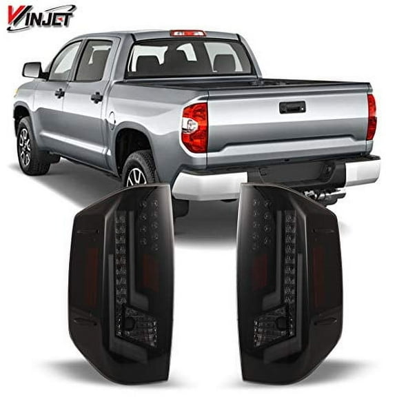Winjet WJ20037705 2014-16 for Toyota Tundra Led Tail Light - Black / Smoke