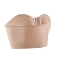thumbnail image 6 of SNKSDGM Women Strapless Front Hook Bandeau Bra, Fixed Cup Strap Support Daily Underwear Beige XXXXL, 6 of 9