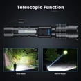 thumbnail image 4 of 2 Pack 990000000Lumen Super Bright LED Flashlight Tactical Rechargeable Work Lights, 4 of 11