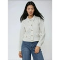 thumbnail image 3 of Textured Tweed Jacket with Button Closure, 3 of 5