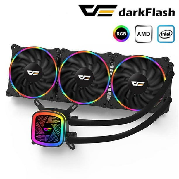 darkFlash DT360 PC CPU Cooler with 3 PWM 120mm RGB Fans CPU Water Liquid  Cooling System Computer Case CPU Cooling Fans Radiator AMD Intel Silent CPU 