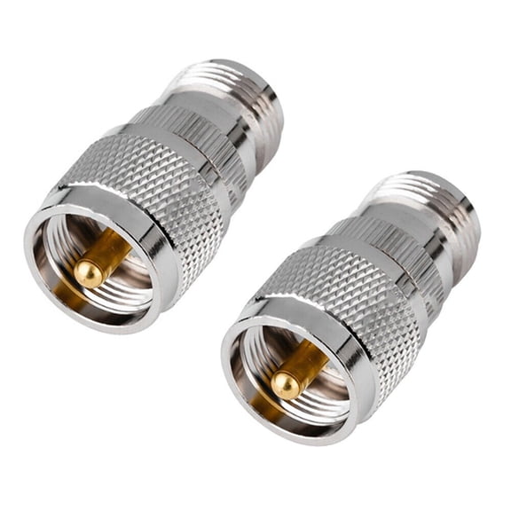 2PCS UHF PL-259 PL259 Male Plug to N Female Jack Straight RF Connector Adapter