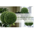 thumbnail image 5 of Uanit 2 PCS Semicircular Boxwood Topiary Ball Artificial Plant Topiary Ball Faux Boxwood Decorative Balls for Garden, Backyard, Balcony and Home Decor, 5 of 6