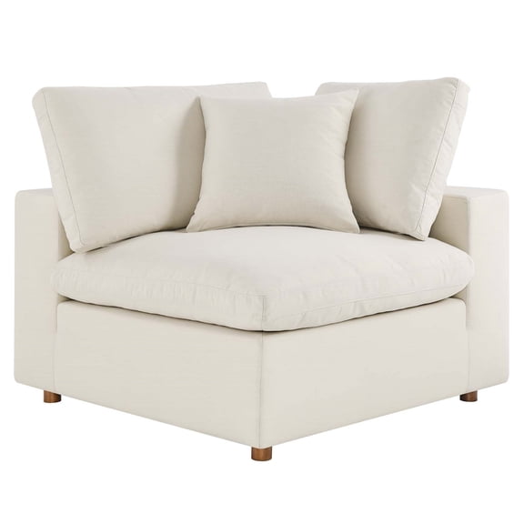 Cozy and Stylish Commix Corner Chair - Luxurious Upholstery, Solid Wood Construction