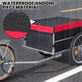 thumbnail image 5 of Foldable Bicycle Cargo Trailer with 20" Wheels, Removable Cover & Quick Release Folding Frame, Bike Wagon for Luggage Tools Groceries, Black & Red, 5 of 7