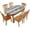 Rustic Farmhouse Wood Table Cover, variant on Rustic Board Oval Fitted Tablecloths, Farmhouse Wood Texture Elastic Edged Oval Table Cloth, Polyester Wrinkle Resistant Fitted Table Cover Festival Decor, Fits Tables up to 48" W x 68" L, Blue Grey