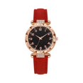 thumbnail image 2 of Womens Quartz Wrist Watch Fashion Rhinestone Bezel Watch Round Starry Dial Watch Leather Strap Dress Watch, 2 of 3