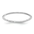 thumbnail image 1 of Diamond2Deal 14k White Gold 1.2mm Half Round Satin Women's Stackable Band Size 9, 1 of 3