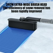 VBXOAE 3-in-1 Snow Brush and Ice Scraper for Car Windshield,Extendable Snow Removal Tool with 360° Pivoting,Long Handle for Car,SUV,and Trucks,Black