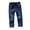 Blue, variant on Wxirdiow Y2k Jeans Toddler Kid Boy Elastic Mid Waist Washed Full Length Straight Pants Denim Jeans Dark Blue Size,7-8 Years
