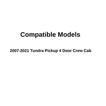 Driver Left Side Rear Door Window Door Glass Compatible with Toyota Tundra Pickup 4 Door Crew Cab 2007-2021 Models