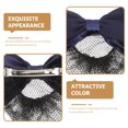 thumbnail image 4 of Nestingho 2Pcs Nurse Hair Bun Cover Blue Bowknot Hairnet Clip for Graceful Hair Looks, 4 of 5